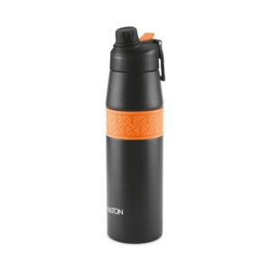 Milton Super Twin Thermosteel Water Bottle | Double-Wall Vacuum Insulated, Hot & Cold, Leak-Proof & BPA-Free - Black, 915 ml