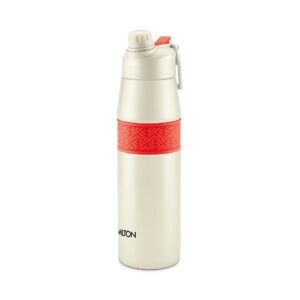 Milton Super Twin Thermosteel Water Bottle | Double-Wall Vacuum Insulated, Hot & Cold, Leak-Proof & BPA-Free - Ivory, 915 ml