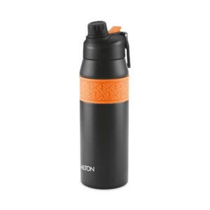 Milton Super Twin Thermosteel Water Bottle | Double-Wall Vacuum Insulated, Hot & Cold, Leak-Proof & BPA-Free - Black, 620 ml