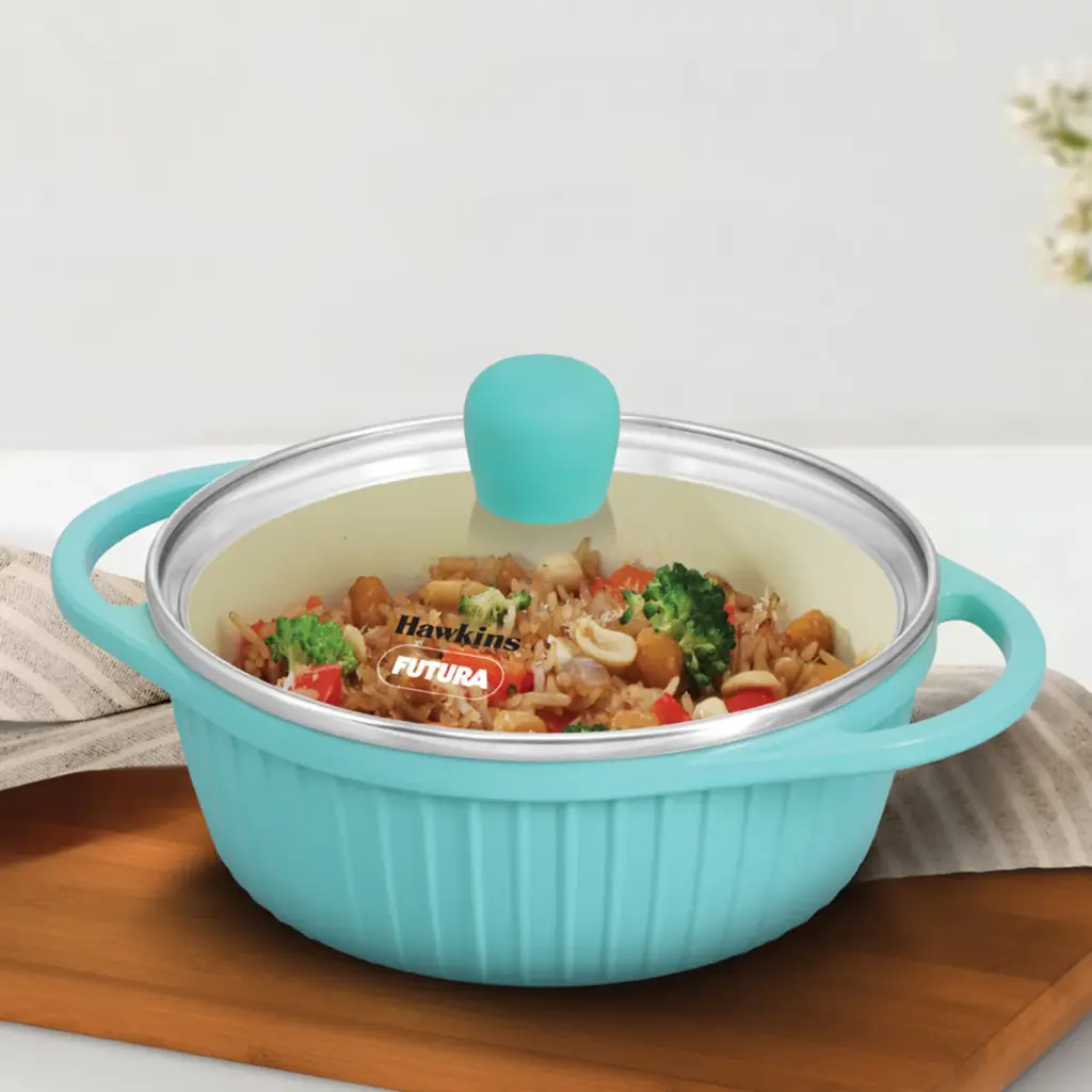 Aqua Baby Casserole 1.25 Litre with Glass Lid (UBC125G) — Bihari Di Hatti