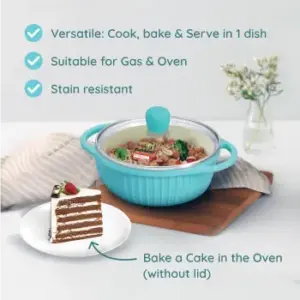 Aqua Baby Casserole 1.25 Litre with Glass Lid (UBC125G) image 5