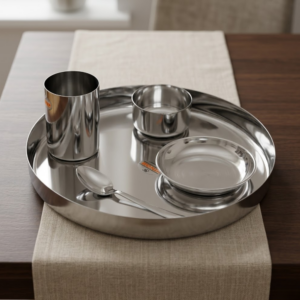 Vinod Steel 5 Pcs Traditional Thali Set