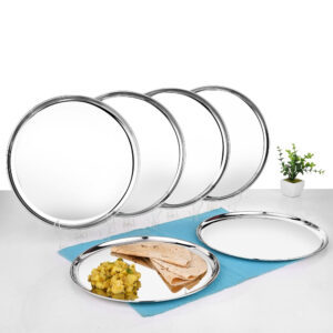 Vinod Steel Bangla Bogi Thali, Set of 6, 29cm image 2