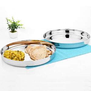 Vinod Steel Khumcha Thali, Set of 2, 30cm image 2