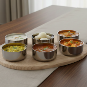 Vinod Steel Vati / Katori, Set of 6, 150ml