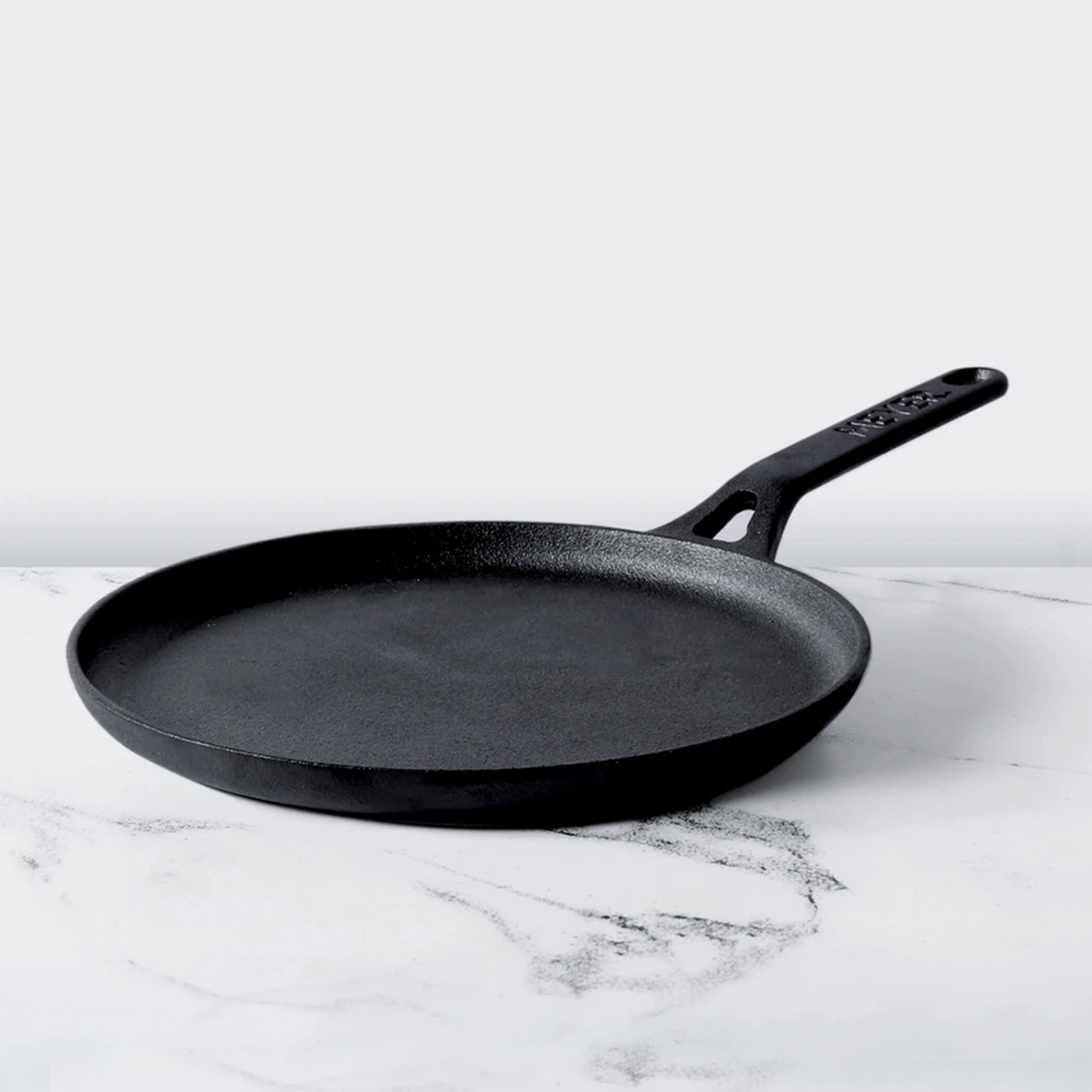 Meyer Pre-Seasoned Cast Iron Flat Dosa Tawa | 24 & 28 cm | Naturally Non-Stick, Induction & Gas Compatible