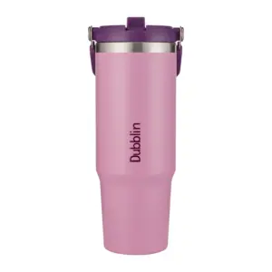 Dubblin Rage 800ml Water Bottle | Durable & Leak-Proof, Travel-Ready | Office, Gym & School - Pink