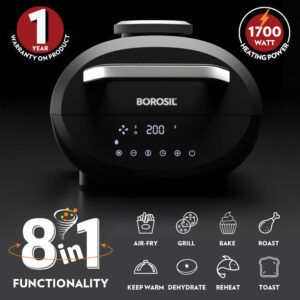 Borosil BestDigi 6.1L XL Digital Air Fryer, Touch Control image 7