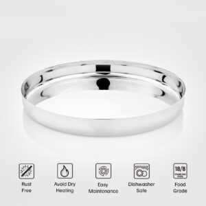 Vinod Steel Khumcha Thali, Set of 2, 30cm image 3