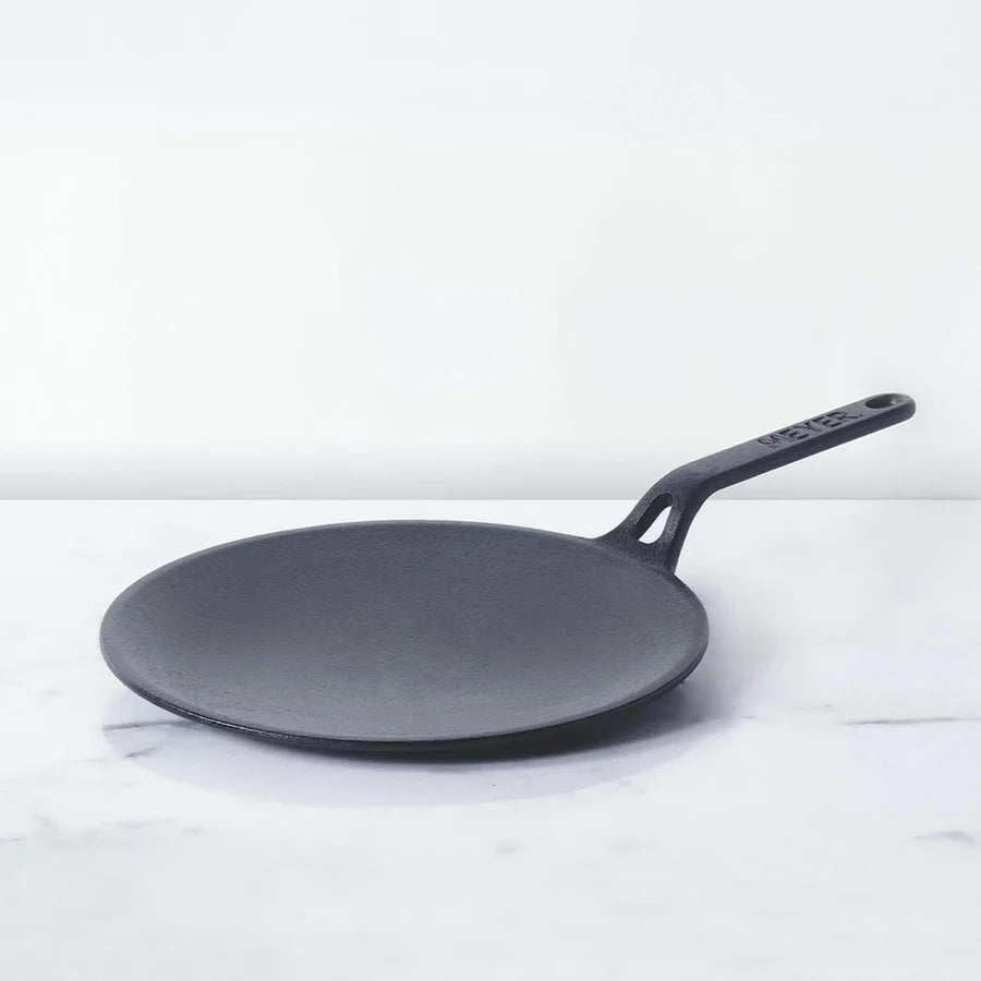 Meyer Pre-Seasoned Cast Iron Roti / Chapati Tawa, 26 cm | Naturally Non-Stick, Induction & Gas Compatible