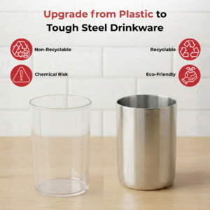 Vinod Amrapali Steel Glass, Set of 6 image 10