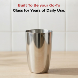 Vinod Passion Stainless Steel Glass Set of 6, 300ml | Highest-Grade Steel, Durable, Everyday Use | ISI Certified image 6