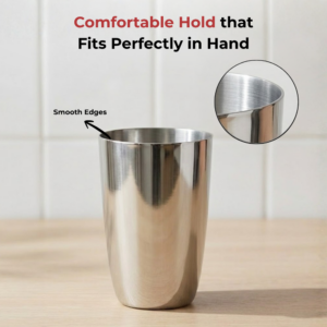Vinod Passion Stainless Steel Glass Set of 6, 300ml | Highest-Grade Steel, Durable, Everyday Use | ISI Certified image 7