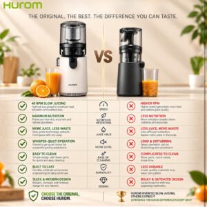 Hurom E50st Slow Juicer, 44 RPM, 10 Year Warranty image 6