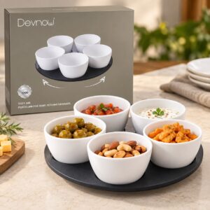 Devnow Porcelain Five Bowl Serving Carousel in Mohan Garden