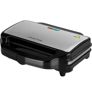 Russell Hobbs RST900GRXL 900W 2 Slice Grill Sandwich Maker | Electric Toaster Griller Large with Deep-Filled Plate | Non-Stick Coating | Cool-Touch Handle | Power Indicators | 2-Year Warranty, Black image 3