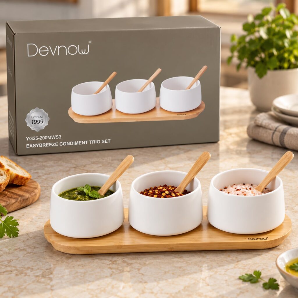 Devnow EasyBreeze Condiment Trio Set — Bihari Bartan Bhandar