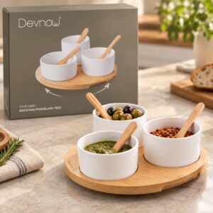 Devnow Rotating Porcelain Trio Set in Mohan Garden