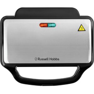 Russell Hobbs RST900GRXL 900W 2 Slice Grill Sandwich Maker | Electric Toaster Griller Large with Deep-Filled Plate | Non-Stick Coating | Cool-Touch Handle | Power Indicators | 2-Year Warranty, Black image 5