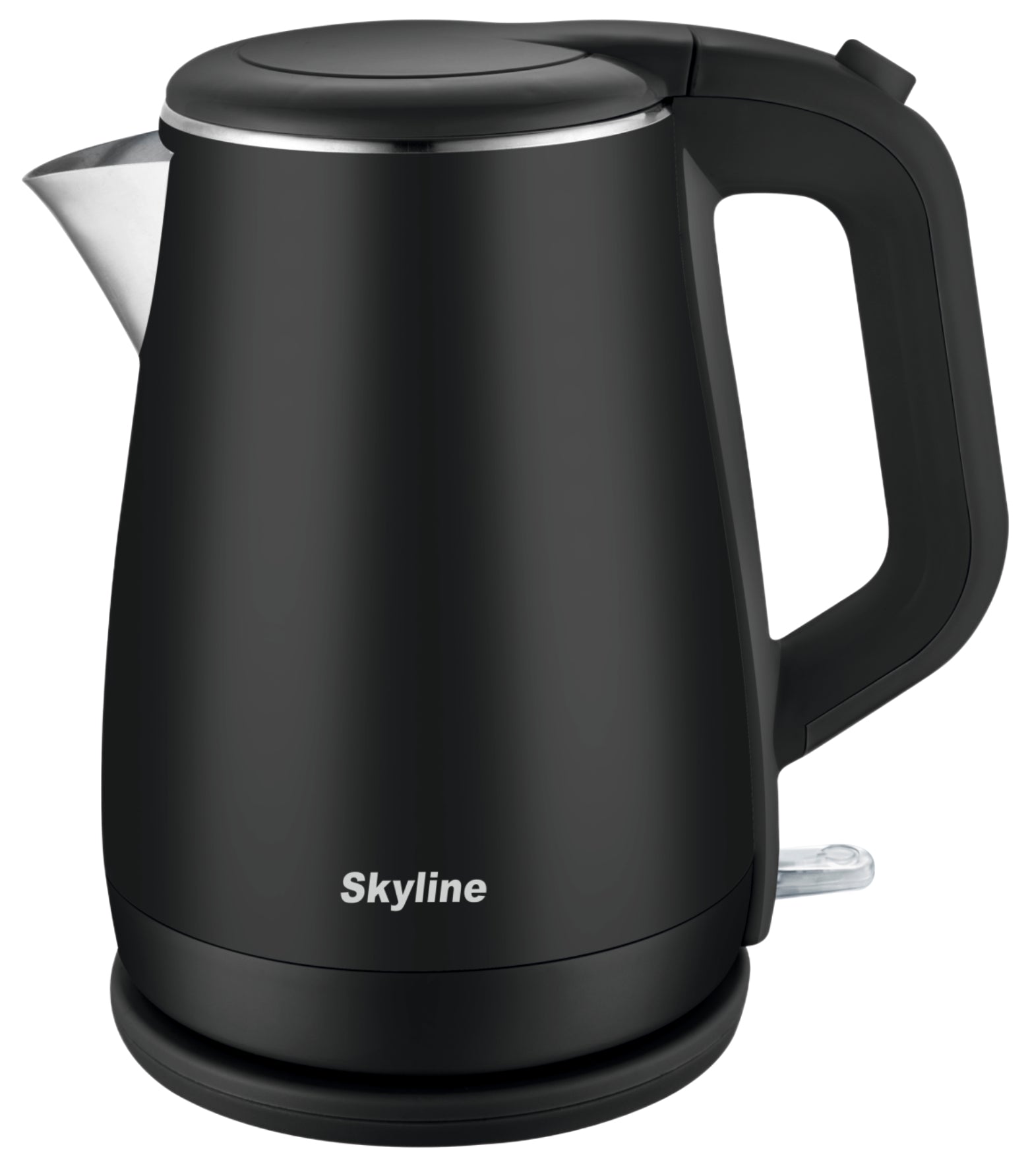 Skyline Double-Wall Electric Kettle, 1.5L 1500W | Cool-Touch Body, Fast Boil, Auto Shut-Off | Black & Cyan | 1 Year Warranty