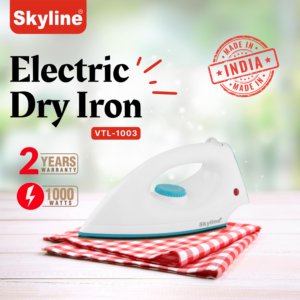 Skyline Dry Iron, 1000W Lightweight | Non-Stick Soleplate, Adjustable Thermostat & Swivel Cord | Instant Heating | 1 Year Warranty image 2