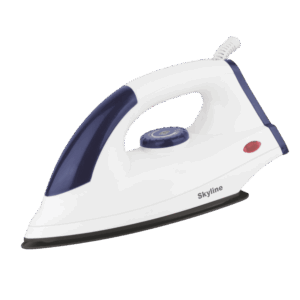 Skyline Dry Iron, 1000W Quick Heating | Non-Stick Easy-Glide Soleplate, Lightweight with Comfort Grip | 1 Year Warranty in Sunder Vihar
