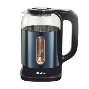Skyline Electric Glass Kettle, 1.7L 1500W | See-Through Borosilicate Body with LED | Auto Shut-Off & Boil-Dry Protection | 1 Year Warranty in Sunder Vihar