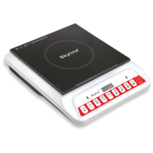 Skyline 2000W Induction Cooktop | Push-Button Control, Crystal Glass Plate | Energy-Efficient Multi-Function Cooking | 1 Year Warranty