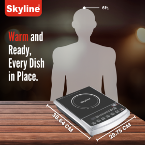 Skyline 2000W Induction Cooktop with Preset Menus | Crystal Glass Plate, Adjustable Temperature | Energy-Efficient | 1 Year Warranty image 5