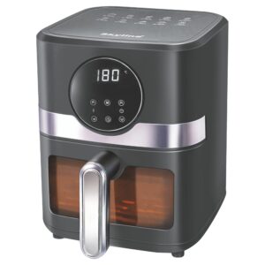 Skyline Digital Air Fryer, 4.2L 1500W | 85% Less Oil, Rapid Air Fry-Bake-Grill-Roast | Green & Black | 1 Year Warranty - Black
