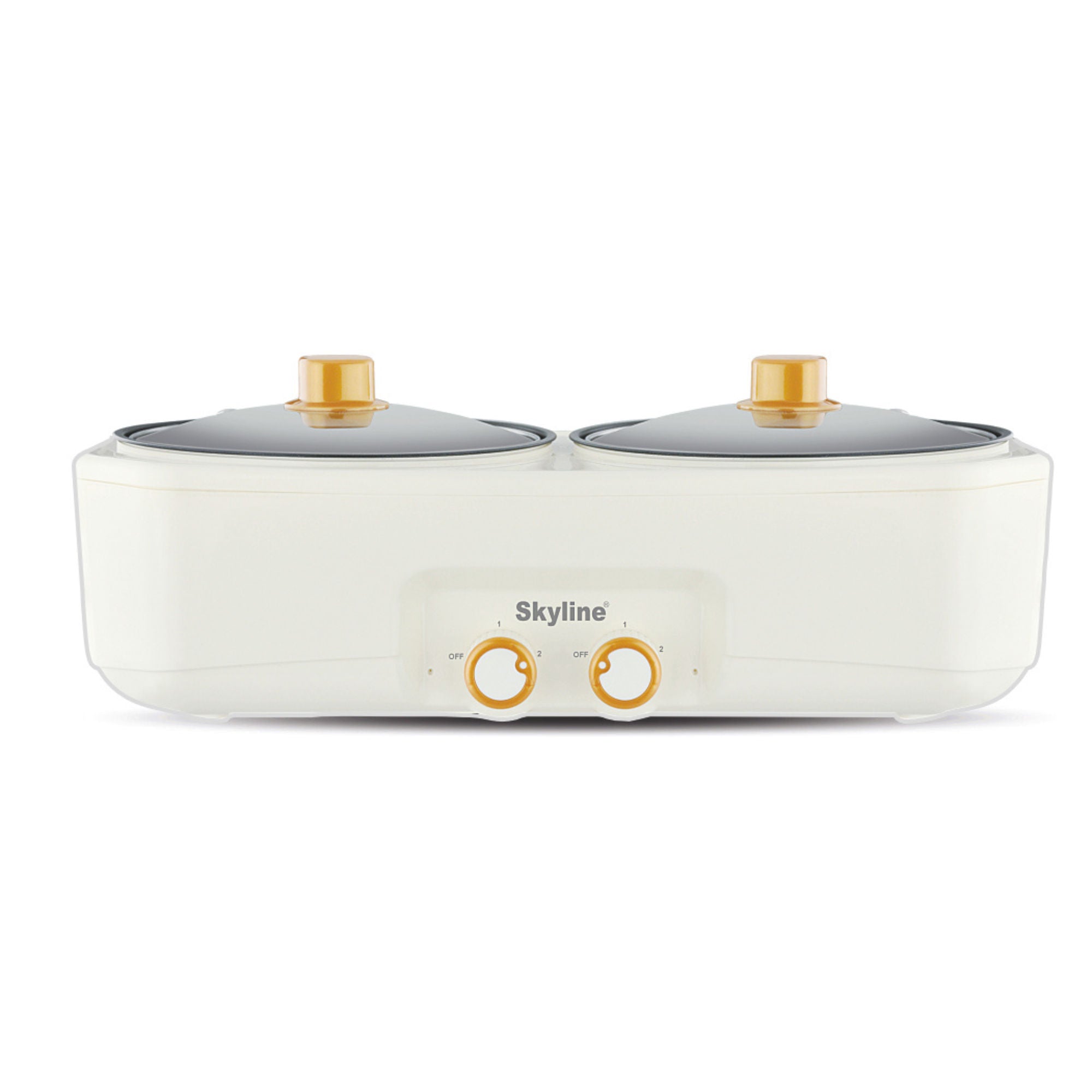 Skyline Dual Cooking Pot, 1200W | Twin 1.5L Pots for Cook & Serve | Noodles, Rice, Curry & Soup | 1 Year Warranty