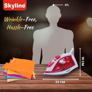 Skyline Steam & Spray Iron, 1600W | Steam Burst, Spray & Non-Stick Soleplate | Crease-Free Ironing | 1 Year Warranty image 4