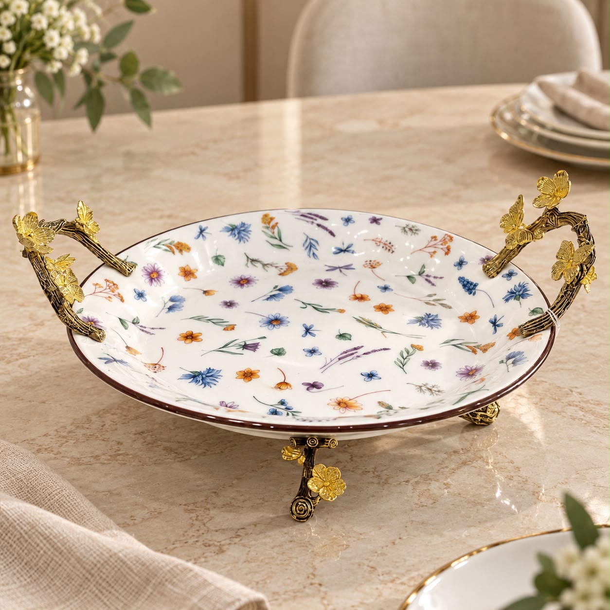 Jardin Papillon Round Centrepiece