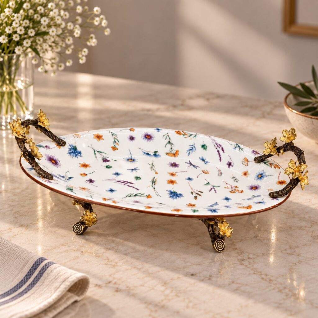 Jardin Papillon Oval Centrepiece HGH-1602 — Bihari Bartan Bhandar