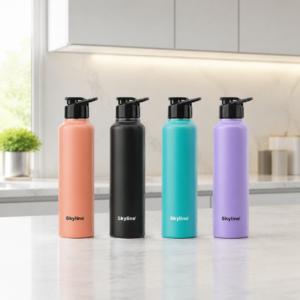 Skyline 4-Pack Stainless Steel Water Bottles, 1L Each | Leak-Proof, Rust-Resistant Daily Hydration Bottles for Home, Office, Gym & Travel image 5
