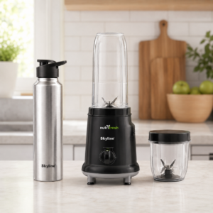 Skyline Nutri Fresh 500W Mixer Grinder Combo | 2 Jars + Stainless Steel Bottle | Grind, Blend & Carry | 1 Year Warranty image 6