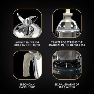 Sujata MG02 Mixer Grinder 1000Watts |Double Ball Bearing Motor|24000 RPM|Non-Stop 90 Mins Running|3 Food Grade Steel Jars including 1500ml Multipurpose, 1000ml Grinder, 500ml Chutney Jar|Beige & White image 3